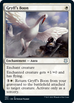 MTG-4x-Near Mint, English-Gryff's Boon-Commander: Adventures in the Forgotten Re - Image 1