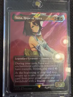Yuna, Hope of Spira (Borderless) (Surge Foil) Final Fantasy Foil #254 - Image 1