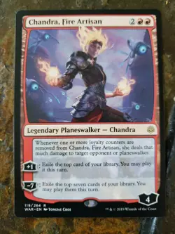 Chandra fire artisan War Of The Spark mint condition - Image 1
