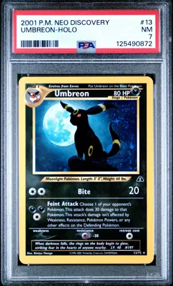 2001 POKEMON NEO DISCOVERY #13 UMBREON-HOLO PSA 7 - Image 1