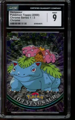 CGC 9 MINT Pokemon Venusaur Topps Chrome Series 1 Chrome 3 - Image 1