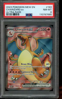 PSA 8 NM-MT Pokemon Charizard EX 151 Ultra Rare 183/165 - Image 1