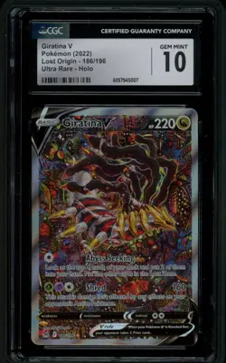 CGC 10 GEM MINT Pokemon Giratina V Lost Origin Ultra Rare Holo 186/196 - Image 1