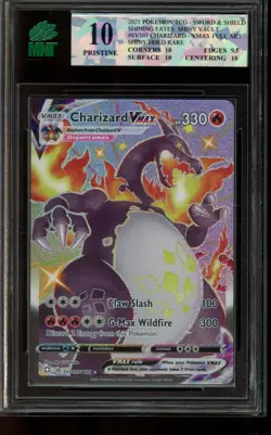MNT 10 Pristine Pokemon Charizard VMAX Shining Fates SV107/SV122 2021 - Image 1
