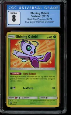 CGC 8 NM/Mint Pokemon Shining Celebi Sun & Moon Promos #SM79 2017 - Image 1