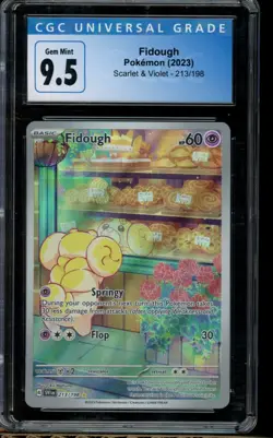 CGC 9.5 GEM MINT Pokemon Fidough Scarlet & Violet Holo 213/198 - Image 1