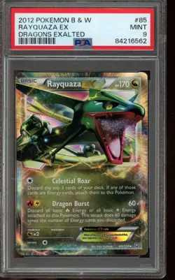 PSA 8 NM-MT Pokemon Rayquaza EX Dragons Exalted #85 2012 - Image 1