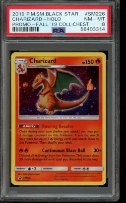 PSA 8 NM-MT Pokemon Charizard Black Star Promo Holo SM226 - Image 1