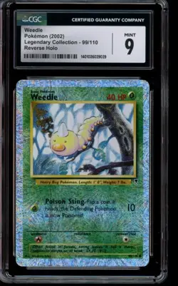 CGC 9 Mint Pokemon Weedle Legendary Collection Reverse Holo 99/110 2002 - Image 1