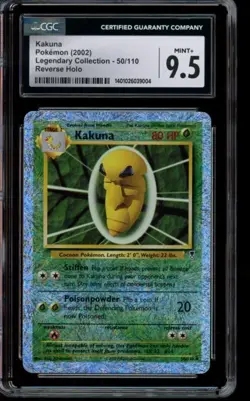 CGC 9.5 Mint+ Pokemon Kakuna Legendary Collection Reverse Holo 50/110 2002 - Image 1