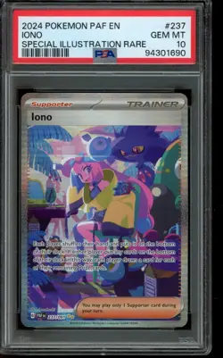 PSA 10 GEM MINT Pokemon Iono Paldean Fates Special Illustration Rare 237/091 - Image 1