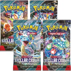 Pokemon Stellar Crown Booster Pack x1 Random Artwork Sealed NEW! - Image 1