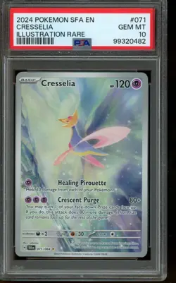PSA 10 GEM MINT Pokemon Cresselia SFA Illustration Rare #071 - Image 1