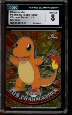 CGC 8 NM/MINT Pokemon Charmander Pokemon Topps Chrome Series 1 Chrome 4 - Image 1