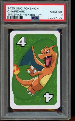 PSA 10 GEM MINT Pokemon Charizard Uno Promo Green #4 Japanese - Image 1