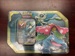 POKEMON TCG CELEBI & VENUSAUR GX TAG TEAM SEALED TIN - Image 1