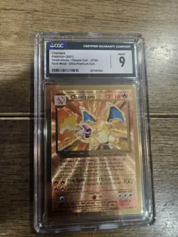 Charizard (Gold Metal) Pokemon Celebrations Ultra Premium Collection CGC 9 Mint - Image 1