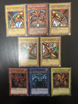 Yugioh Complete Exodia the Forbidden One + Original Egyptian God Card Set - Image 2