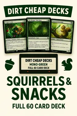 Squirrels & snacks! MTG 60 card Green Deck - Dirt cheap decks, ready to play - Image 1