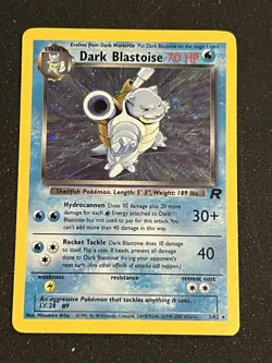 Pokemon Dark Blastoise Holo Rare TCG Card 3/82 LP Condition - Image 1