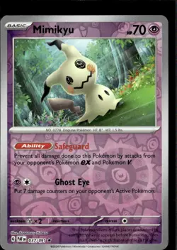 Pokemon Mimikyu 037/091 Paldean Fates Reverse Holo Rare 2 Card Lot - Image 1
