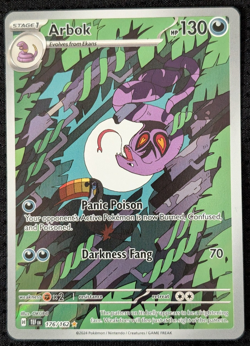 Pokemon TCG Arbok Card Temporal Forces Holo Illustration Rare Full Art 176/162 - Image 1