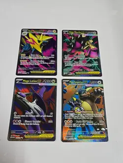 Lot Of 4 Mega Evolutions Full Art Pokemon Cards - Image 1
