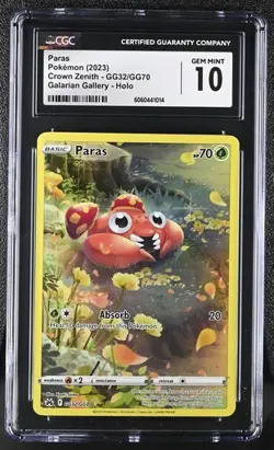 ✨✨ CGC 10 Paras GG32/GG70 Crown Zenith Secret Illustration Rare Pokemon Card - Image 1