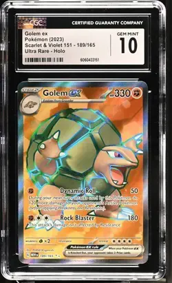 ✨✨ CGC 10 Golem EX 189/165 Scarlet & Violet 151 Ultra Rare Holo Pokemon Card - Image 1