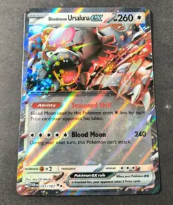 Pokemon Twilight Masquerade Bloodmoon Ursaluna EX Ultra Rare Card 141/167 NM - Image 1