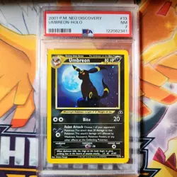 UMBREON HOLO NEO DISCOVERY #13 / 75 2001 POKEMON PSA 7 Card - Image 1