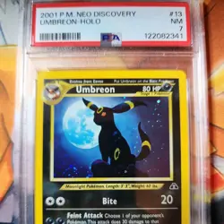 UMBREON HOLO NEO DISCOVERY #13 / 75 2001 POKEMON PSA 7 Card - Image 4