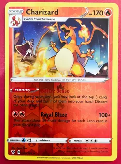 Pokemon TCG Charizard Vivid Voltage 025/185 Reverse Holo Rare Card PLAYED COND - Image 1