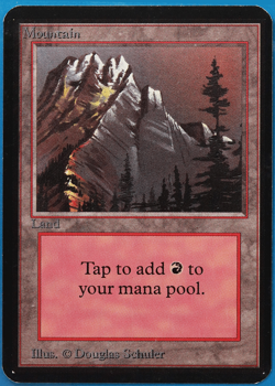 Mountain (A Small Tree) Alpha PLD Basic Land MAGIC CARD (ID# 505217) ABUGames - Image 1