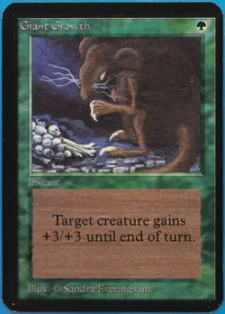 Giant Growth Alpha NM Green Common MAGIC GATHERING CARD (ID# 463248) ABUGames - Image 1