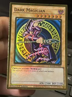 Dark Magician - MAGO-EN002 - 1st ED Gold Premium Rare TCG - YuGiOh! Card - NM - Image 1