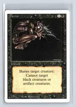 (3x) TERROR - MTG Magic the Gathering Card - Revised - Common - Image 1