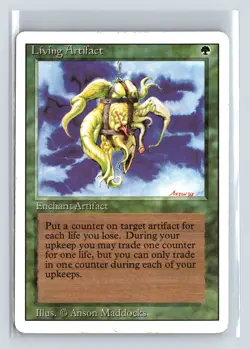(2x) LIVING ARTIFACT - MTG Magic the Gathering Card - Revised - Rare - Image 1