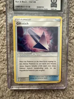 1 Of 1 World Record German Pokemon Poison Barb Sun & Moon 124/149 Trainer Card - Image 3