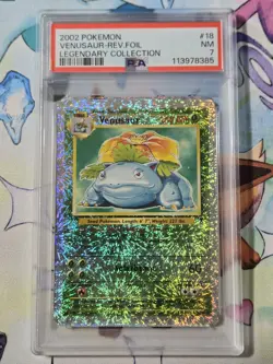 Pokemon Card Venusaur 18/110 Legendary Collection Reverse Holo PSA 7 NM - Image 1