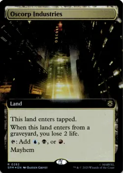 MTG Oscorp Industries (Extended Art) Foil NM Marvel's Spider-Man Magic 282 - Image 1