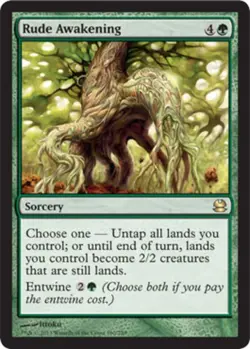 1x Rude Awakening - Foil Moderate Play, English Modern Masters MTG Magic - Image 1