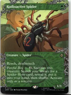 MTG: Radioactive Spider (Borderless) - Marvel's Spider-Man #212 R Normal NM - Image 1