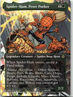 MTG: Spider-Ham, Peter Porker (Borderless) - Marvel's Spider-Man #201 R Normal N - Image 1