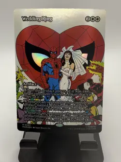 MTG Wedding Ring Borderless Foil Marvel's Spider-Man NM - Image 1
