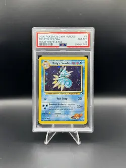 2000 POKEMON GYM HEROES HOLO-PRERELEASE #9 MISTY'S SEADRA PSA 8 - Image 1