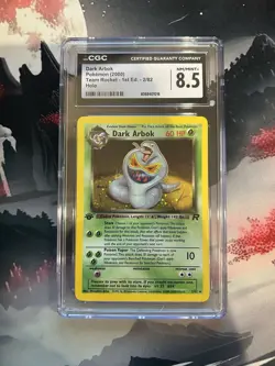 Pokemon 2000 Dark Arbok 2/82 Team Rocket 1st Edition Holo Rare CGC 8.5 NM/Mint - Image 1