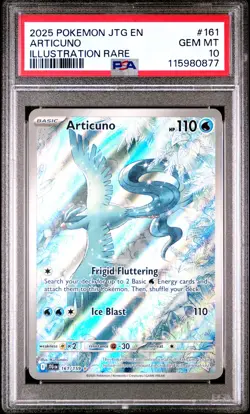 2025 POKEMON JTG EN-JOURNEY TOGETHER ILLUSTRATION RARE #161 ARTICUNO PSA 10 - Image 1
