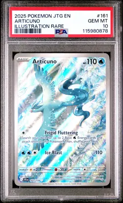 2025 POKEMON JTG EN-JOURNEY TOGETHER ILLUSTRATION RARE #161 ARTICUNO PSA 10 - Image 1
