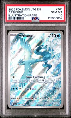 2025 POKEMON JTG EN-JOURNEY TOGETHER ILLUSTRATION RARE #161 ARTICUNO PSA 10 - Image 1